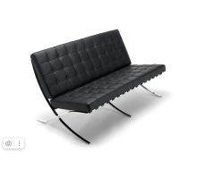 диван Barcelona 3 Seats (чёрный / кожа) арт.53337