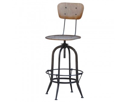 барный стул Industrial Barstool Ply Seat And Back арт.50542