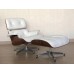 кресло Eames Lounge с оттоманкой (бежевый / кожа) арт.53133