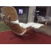 кресло Eames Lounge с оттоманкой (бежевый / кожа) арт.53133