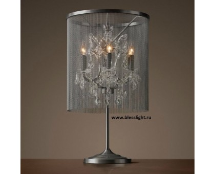 лампа настольная Vaille crystal 3005–T4 (ржавый металл) арт.30136