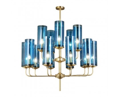 люстра Glass Tube Chandelier 15 (синий) арт.18736