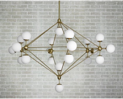 люстра Modo Chandelier 21 Globes (золотой / белый) арт.16814