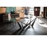 Стол дизайнерский стеклянный GLASS 200х100 см. арт.53284