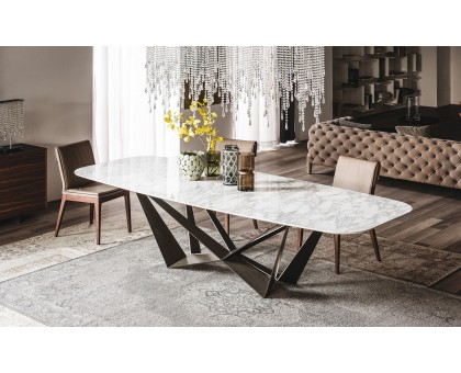Стол обеденный Scorpio Marble 220 х 100