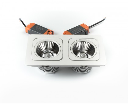 светильник точечный карданный L6129BACOB-2x15W (белый) арт.45199