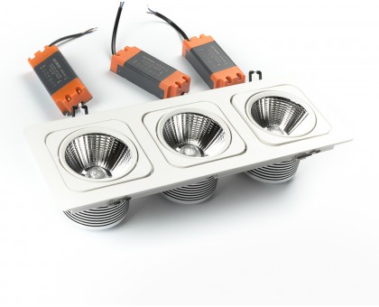 светильник точечный карданный L6129BACOB-3x15W (белый) арт.45200
