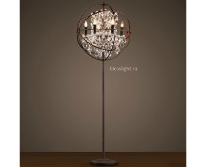торшер Foucault's orb crystal 8031–6LA (ржавый металл) арт.30043